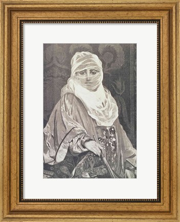 Framed &#39;La Favorita&#39;- Woman with a Veil Print