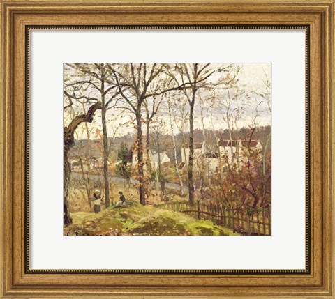 Framed Winter Landscape at Louveciennes, c.1870 Print