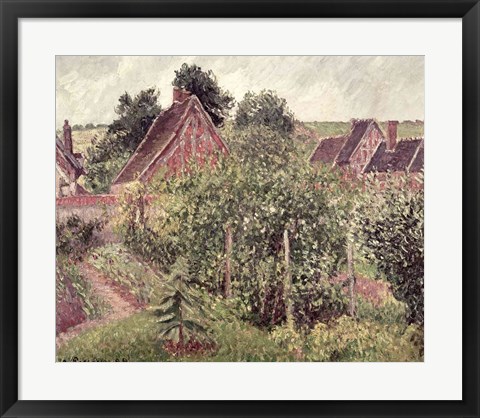 Framed Landscape with Cottage Roofs, 1899 Print