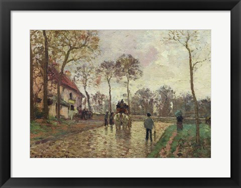 Framed Coach to Louveciennes, 1870 Print