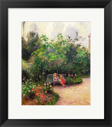 Framed Corner of the Garden at the Hermitage, Pontoise, 1877 Print