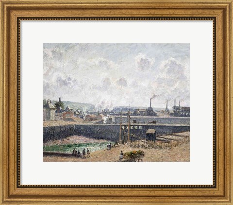Framed Low Tide at Duquesne Docks, Dieppe, 1902 Print