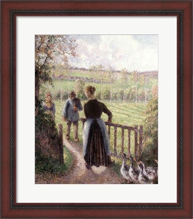 Framed Woman with the Geese, 1895 Print