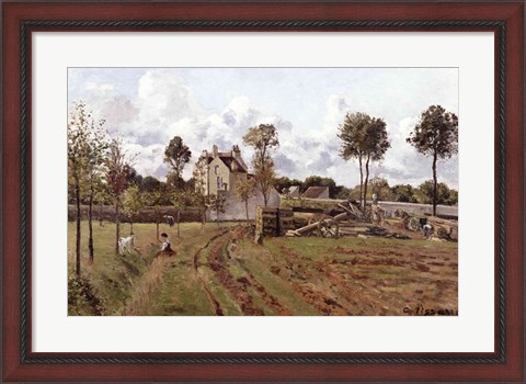 Framed Pontoise Landscape, c.1872 Print