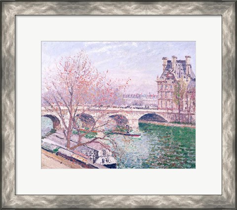 Framed Pont-Royal and the Pavillon de Flore, 1903 Print