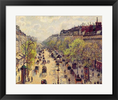 Framed Boulevard Montmartre, Spring, 1897 Print