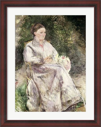 Framed Portrait of Julie Velay, Wife of the Artist, c.1874 Print