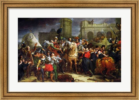 Framed Entry of Henri IV Print