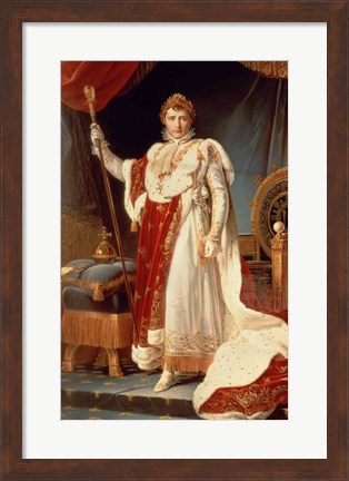 Framed Napoleon in Coronation Robes, c.1804 Print