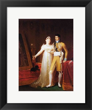 Framed Portrait of Jerome Bonaparte - with a woman Print