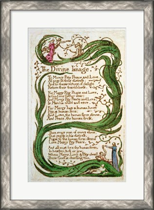 Framed Divine Image, from Songs of Innocence, 1789 Print