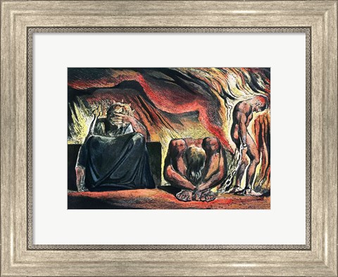 Framed Jerusalem The Emanation of the Giant Albion;  Vala, Hyle and Skofeld, showing the crowned Vala Print