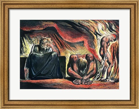 Framed Jerusalem The Emanation of the Giant Albion;  Vala, Hyle and Skofeld, showing the crowned Vala Print