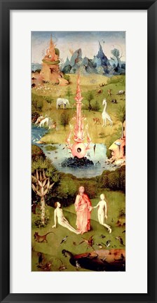 Framed Garden of Earthly Delights: The Garden of Eden Print