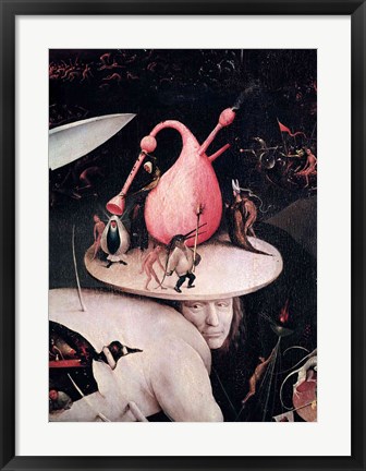 Framed Garden of Earthly Delights: Hell, right side of triptych, c.1500 Print