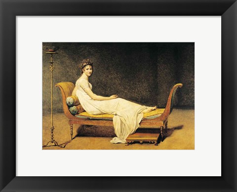 Framed Madame Recamier, 1800 Print