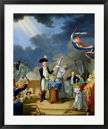 Framed Oath of Lafayette at the Festival of the Federation, 14th July 1790 Print