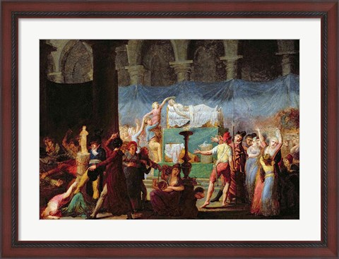Framed Funeral of Marat in the Ancient Church of Cordeliers, 16th July 1793 Print