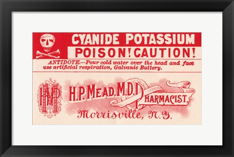 Framed Cyanide Potassium Print