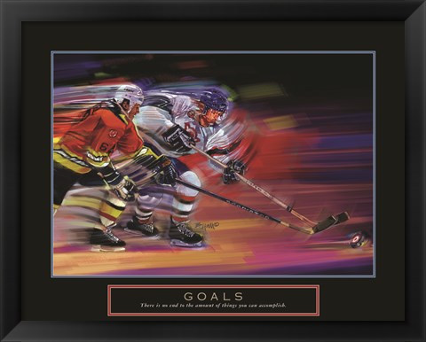 Framed Goals - Hockey Print