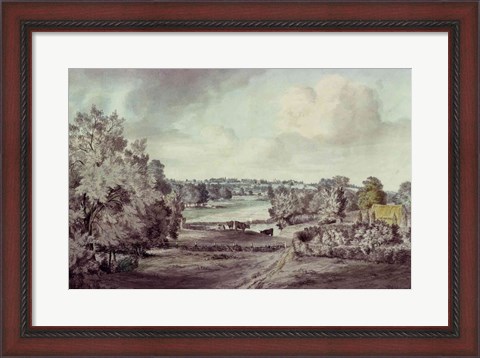 Framed Valley of the Stour, with Langham church in the distance Print