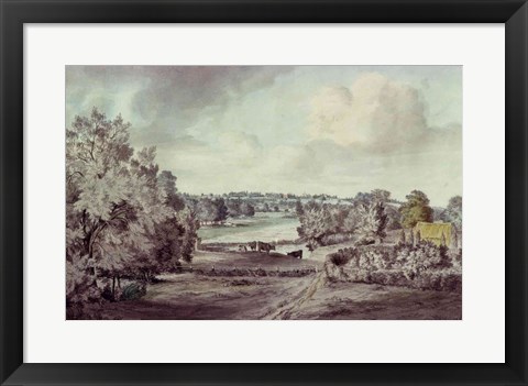 Framed Valley of the Stour, with Langham church in the distance Print