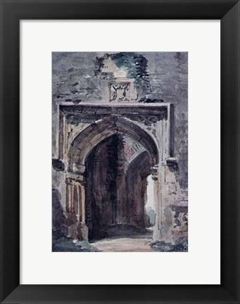 Framed East Bergholt Church: South Archway of the Ruined Tower, 1806 Print
