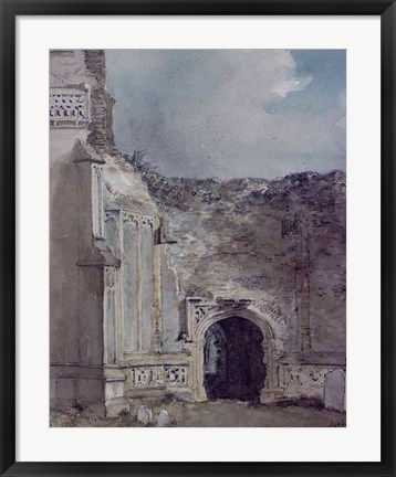 Framed East Bergholt Church: North Archway of the Ruined Tower Print