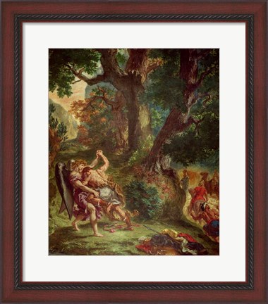 Framed Fight between Jacob and the Angel Print