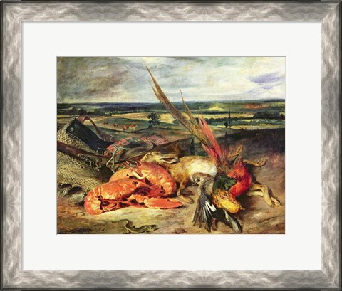 Framed Still Life with Lobsters Print