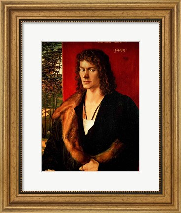 Framed Portrait of Oswolt Krel, 1499 Print