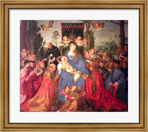 Framed Garland of Roses Altarpiece, 1600 Print