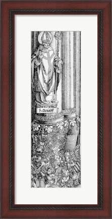 Framed Triumphal Arch of Emperor Maximilian I of Germany: Detail of column Print
