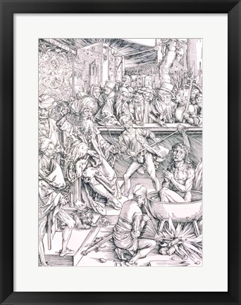 Framed Torture of St. John the Evangelist Print