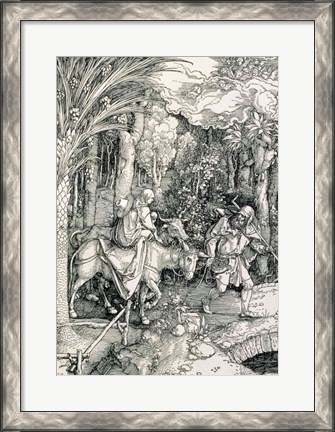 Framed Flight into Egypt from the &#39;Life of the Virgin&#39; Print
