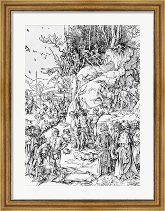Framed Martyrdom of the Ten Thousand Christians on Mt. Ararat Print