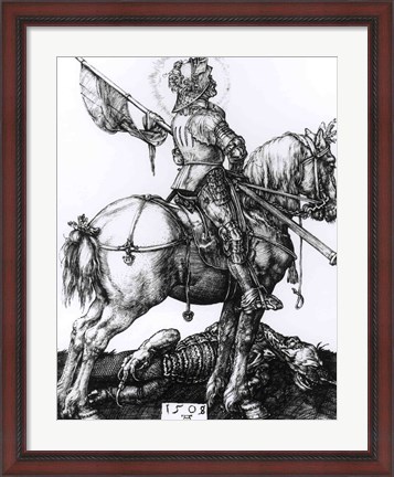 Framed St. George and the Dragon, 1508 Print