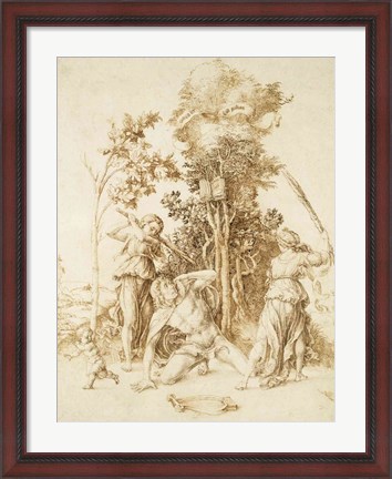 Framed Death of Orpheus, 1494 Print
