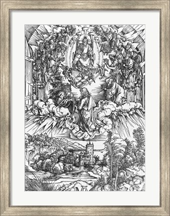 Framed Scene from the Apocalypse, St. John before God the Father and the Twenty-Four Elders Print