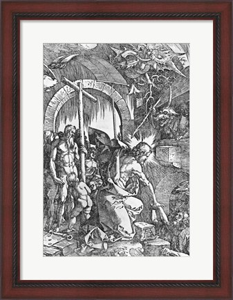 Framed descent of Christ into Limbo, from &#39;The Great Passion&#39; Print