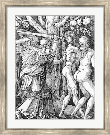 Framed Expulsion from Paradise, 1510 Print