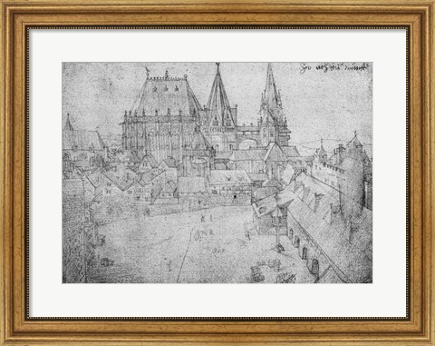 Framed Minster at Aachen, 1520 Print