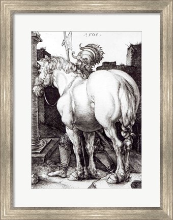 Framed Large Horse, 1509 Print