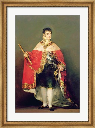 Framed Portrait of Ferdinand VII Print