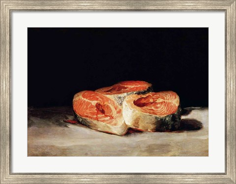 Framed Still Life with Slices of Salmon Print