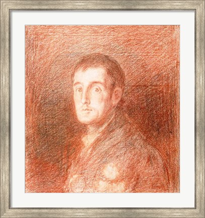 Framed Study for an equestrian portrait of the Duke of Wellington Print