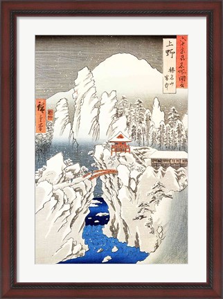 Framed View of Mount Haruna in the Snow Print