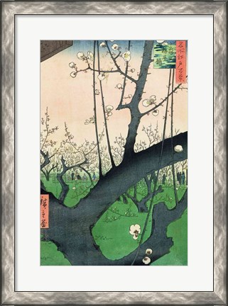 Framed Branch of a Flowering Plum Tree Print