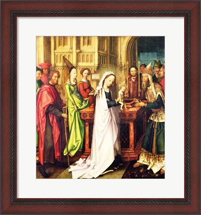 Framed Depiction of Christ in the Temple, 1500 Print