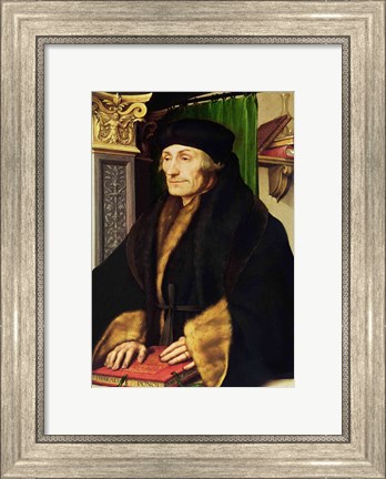 Framed Portrait of Erasmus, 1523 Print